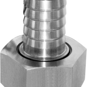 Beduan Stainless Steel Garden Hose Swivel Fitting 5/8″ Barb x 3/4″ GHT Female Threaded Adapter Connector Garden Hose Repair
