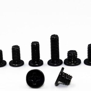 M2 M2.5 M3 Black Phillip Wafer Flat Head Machine Screw Bolt Laptop Notebook Bolt (M2 x 3mm,50)
