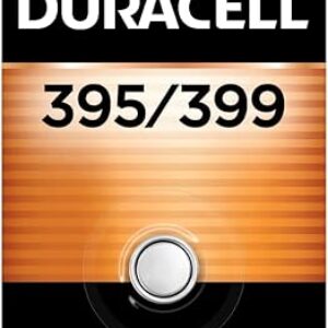 Duracell 395/399 Silver Oxide Button Battery, 1 Count Pack, 395/399 1.5 Volt Battery, Long-Lasting for Watches, Medical Devices, Calculators, and More