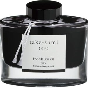 Pilot Iroshizuku Fountain Pen Ink – 50 ml Bottle – Take-sumi (Gray Black) (Japan Import), Black