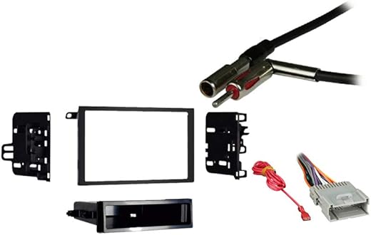 Harmony Audio Compatible with Chevy Express Van 2001 2002 Double DIN Stereo Harness Radio Install Dash Kit Package