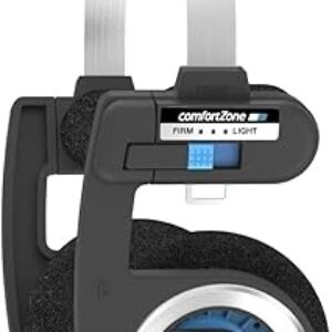 Koss Porta Pro Classic On-Ear Headphones, Retro Style, 3.5mm Wired Plug, Durable, Black/Silver