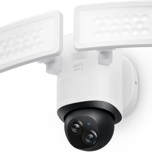eufy Security Camera Floodlight Camera E340 Wired, Security Camera Outdoor, 360° PTZ, 24/7 Recording, 2.4G/5G Wi-Fi, 2000 LM, Motion Detect…
