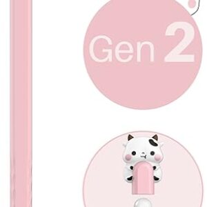 NIUTRENDZ Cute Cow Apple Pencil Case for Apple Pencil 2nd Generation Case Silicone Protective Cover Sleeve Skin Accessories (Pink, Apple Pencil 2nd Generation)