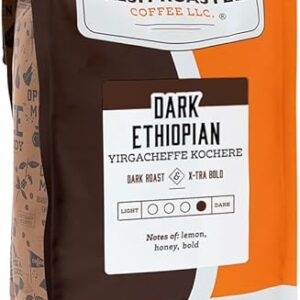 Fresh Roasted Coffee, Dark Ethiopian Yirgacheffe Kochere, 2 lb (32 oz), Dark Roast, Ground