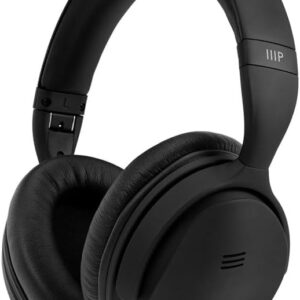 Monoprice Wireless Over Ear Headphones – Active Noise Cancelling (ANC) Bluetooth 5.0, Extended Playtime, Qualcomm aptX Audio, 40mm Drivers, Black