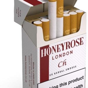 Herbal Cigarettes “CHERRY” Flavor, Tobacco & Nicotine FREE, 100% Natural, Herbal Smokes, Quit Smoking, Made In England