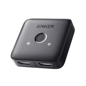Anker HDMI Switch, 4K@60Hz HDMI Switcher, 2 in 1 Out with Smooth Finish, Supports HDR, 3D, Dolby, Compatible with Laptops, PC, Xbox Series, …