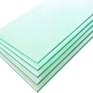 WISDOMFUR 10×48 Rectangular Glass Shelf 5-PK