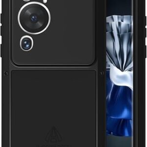 Full Body Rugged Case for Huawei P60/P60 Pro/P60 Art, Heavy Duty Metal Armor Shockproof Snowproof Hybrid Aluminum Silicone Outdoor Armor Protectiv…
