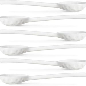 Set of 6 Ceramic Asian Soup Spoons