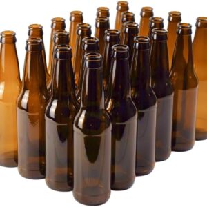 FastRack (Pack of 24) 12 oz Longneck Beer Bottles | 1 Cases of 24 | Amber | Crown Cap Refillable Beer Bottle | Food Grade – ECO Friendly Bo…