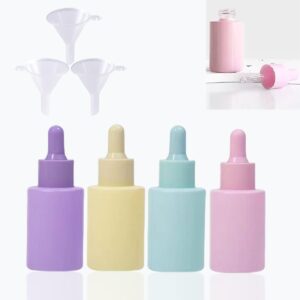 4 Pcs 30ml Frosted Glass Dropper Bottles