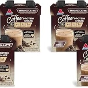 Atkins Mocha Latte Iced Coffee Protein Shake, 15g Protein, Low Glycemic, 4g Net Carb, 1g Sugar, Keto Friendly (Pack of 2)