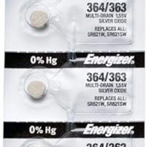 Energizer 364-363 1.55v #364/363 Low-drain Battery (SR621SW) Pack of 5 Batteries.