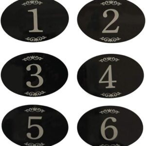 StayMax Locker Number Signs Door Sign with Self-Adhesive Tape Number Black (1-25)