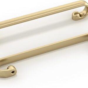 goldenwarm 10 Pack Cabinet Handles 5 inch Hole Center Brushed Brass Drawer Pulls Zinc Alloy for Kitchen Handles for Cabinets and Drawers Ha…