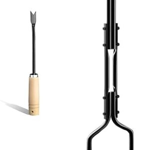 Lawn Aerator Coring Tool with Soil Corer Collector, Manual Lawn Coring Aerator 3 Core with Slope, Plug Aeration Heavy Duty Plug Core Aerati…