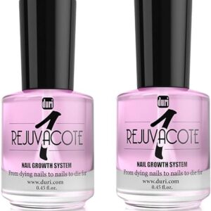duri Rejuvacote 1 Nail Growth System – Original Maximum Strength Formula – Nail Strengthener and Nail Growth – Base and Top Coat – Pack of 2…