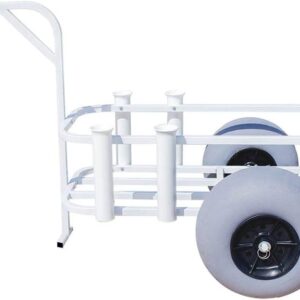 Sea Striker Balloon Tire Surf and Beach Cart – Outdoor Fishing Rolling Wheel Wagon