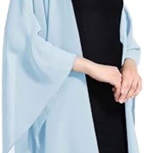 BEAUTELICATE Chiffon Shawl Bridal Wedding Wrap Long Evening Scarves Scarf