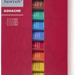 Winsor & Newton Gouache Paint Set, 10 Count, 12ml (0.4-oz) Tubes