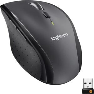 Logitech M705 Marathon Wireless Mouse, 2.4 GHz USB Unifying Receiver, 1000 DPI, 5-Programmable Buttons, 3-Year Battery, Compatible with PC,…