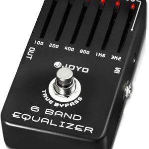 JOYO 6-Band EQ Pedal Electric Guitar Equalizer (100Hz 200Hz 400Hz 800Hz 1.6kHz 3.2kHz) Provides ±18dB for Each Band (JF-11)