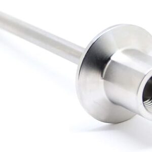 Sanitary Stainless Steel Thermometer Well 6″ Length with tri clamp Adaptor 11/2″ x Female NPT 1/2″ Thermometer Connection