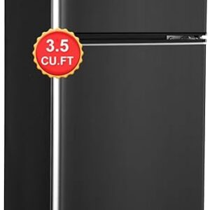 3.5 Cu.Ft Compact Refrigerator Mini Fridge with Freezer,7 Level Adjustable Thermostat Removable Shelves Small Refrigerator for Office Dorm …