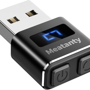 Meatanty Metal Tiny Mouse Jiggler, USB Mouse Mover Undetectable, Automatic Shaker with Separate Mode and ON/Off Buttons, Mouse Moving Device LED Screen, Wiggler Giggler Keep Computer/PC/Laptop Awake