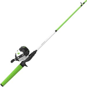 Zebco Roam Spincast Reel and Fishing Rod Combo, 6-Foot 2-Piece Fiberglass Fishing Pole with ComfortGrip Handle