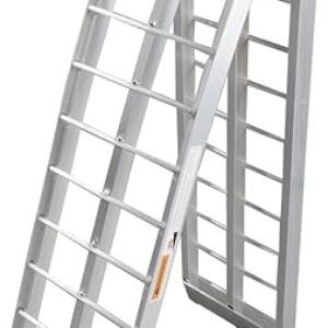 7.5ft Aluminum Folding Loading Ramp,Lightweight Truck Ramps,Heavy Duty Anti-Slip Aluminum Folding Portable Ramp,Vehicle Loading Ramp,with Lo…