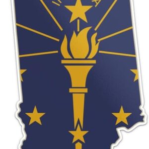Indiana State Waterproof Vinyl Sticker