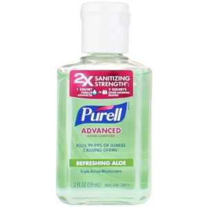 Purell Advanced Hand Sanitizer Refreshing Aloe 2 oz (Pack of 2)