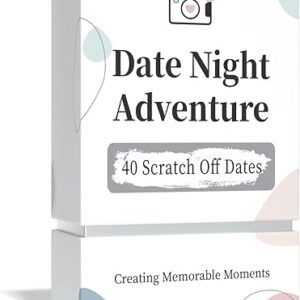 40 Date Ideas Card Games for Couples Date Night – Unique Date Deck Scratch Off Cards, Great Couples Gifts for Boyfriend Girlfriend, Romanti…