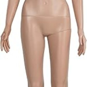 Female Mannequin Full Body Dress Form Stand 69 Inch Adjustable Plastic Detachable Mannequin Stand Realistic Display Head Metal Base (69 Inc…