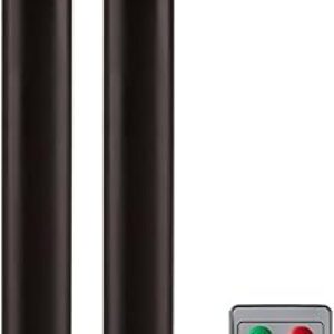 Remote-Controlled Flameless Taper Candles, Black