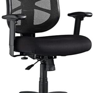 Alera ALEEL42BME10B Elusion Series Mid-Back Swivel/Tilt Mesh Chair with 17.9 in. – 21.8 in. Seat Height – Black