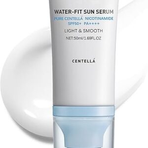 𝐶𝑒𝑛𝑡𝑒𝑙𝑙á Sunscreen SPF 50, Hyalu Cica Water-Fit Sun Serum, Face Sun Screen Long-Lasting Protection, Cen-tella Madagascar Sunscreen, NO White…