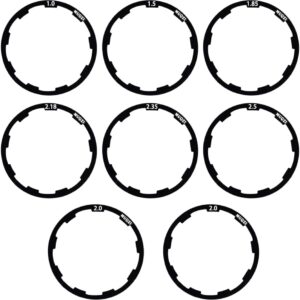 8PCS Bicycle Flywheel Washer Spacer Cassette Headset Gasket Hub Bottom Bracket Axle Aluminium Alloy Flywheel Hub Washer for MTB Road Bike 1mm 1.5mm 1.85mm 2.18mm 2.35mm 2.5mm and 2mm x 2