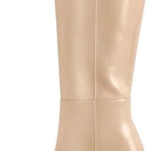 Women’s Platform Knee High Boots Solid Color Side Zipper Block High Heels
