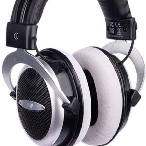 Monoprice Semi-Open Over Ear Wired Headphones, Low Deep Bass, Comfortable Headphones for Kids Teens Adults, for Smartphone, Computer, Laptop,Black