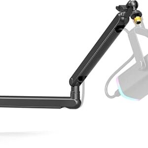 FIFINE Microphone Boom Arm, Low Profile Adjustable Stick Microphone Arm Stand with Desk Mount Clamp, Screw Adapter, Cable Management, for P…