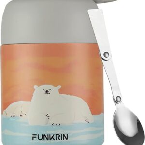 Funkrin 16oz Insulated Food Jar with Spoon