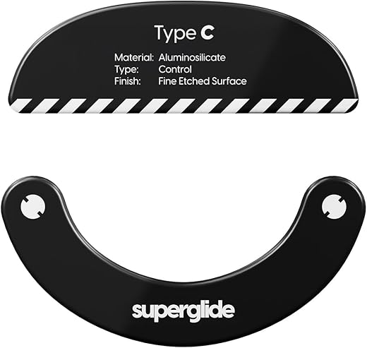 Superglide Glass Mouse Skates - Consistent Controllable Glide, Polished Round Edge, Super Balanced Gaming Mouse Feet with Durable Sole for ...