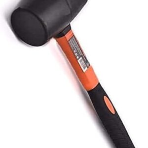 Edward Tools Rubber Mallet Hammer 16 oz – Durable Eco-friendly Rubber Hammer Head for Camping, Flooring, Tent Stakes, Woodworking, Soft Blow…