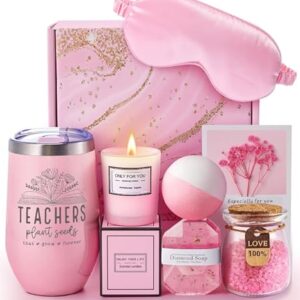 Teacher Gifts for Women, Teacher Appreciation Gifts, Unique Valentines Mothers Day Christmas Gifts for Teacher, Spa Gift Basket Set for Tea…