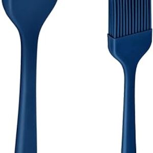 HOTEC 2 pieces Set Basting Brushes Silicone Heat Resistant Pastry Brushes Spread Oil Butter Sauce Marinades for BBQ Grill Barbecue Baking Ki…