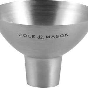 COLE & MASON Stainless Steel Salt and Pepper Funnel – Versatile Small Funnel for Filling Spice Jars and Other Kitchen Essentials – Convenie…